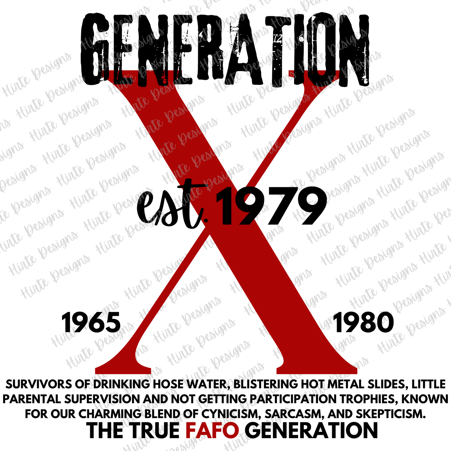 Generation X FAFO Digital Design Choice of Birth Year 1965 to 1980